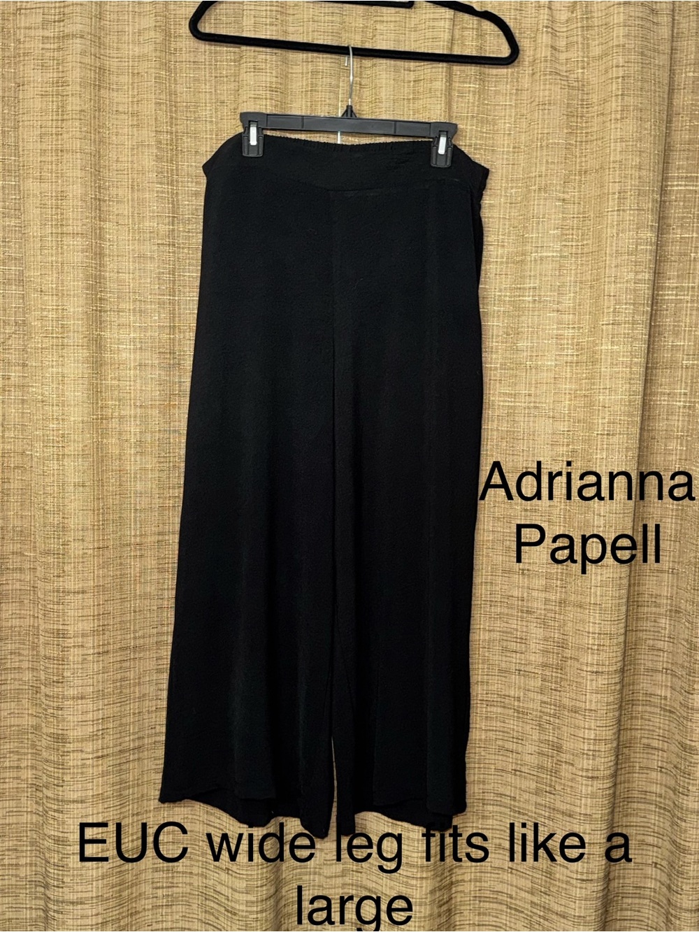 Adrianna Papell Black Wide-Leg Palazzo Pants